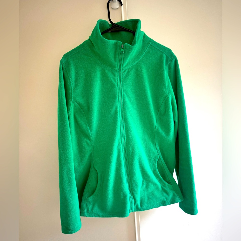 Kelly Green Fleece Zip-up